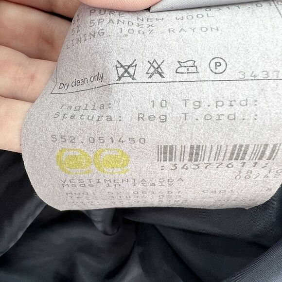 Vestimenta Spa Blue Sheath Dress Made In Italy Size 10 Wool Blend - Picture 6 of 7